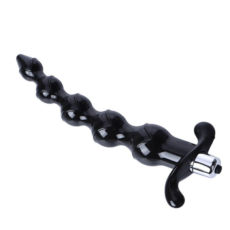 Anal Boncuk Vibratör Titreşimli Anal Plug (Siyah)