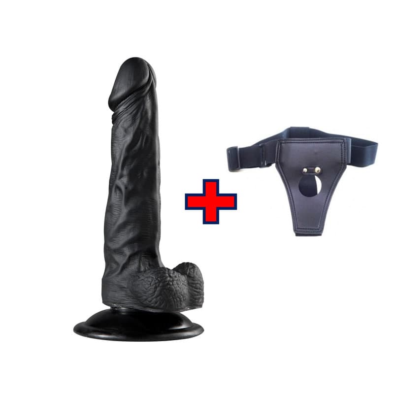 Lance’s Cock – 20 Cm. – Ultra Realistik Dokulu Testisli Vantuzlu Belden Bağlamalı Kemerli Vibratör
