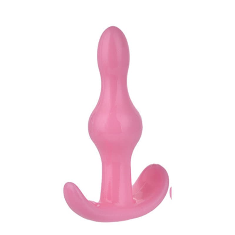Tekli Yumuşak Silikon Anal Plug (Pembe)